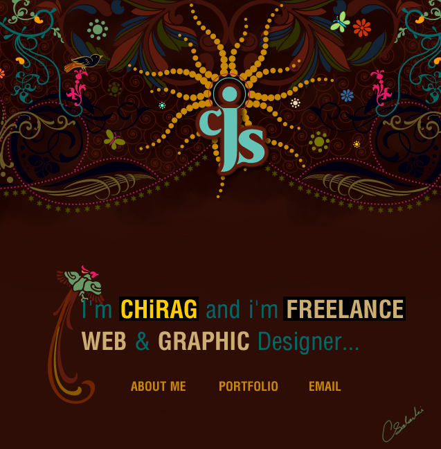 Chirag solanki freelance web designer graphics designer creative logo   website designer from india