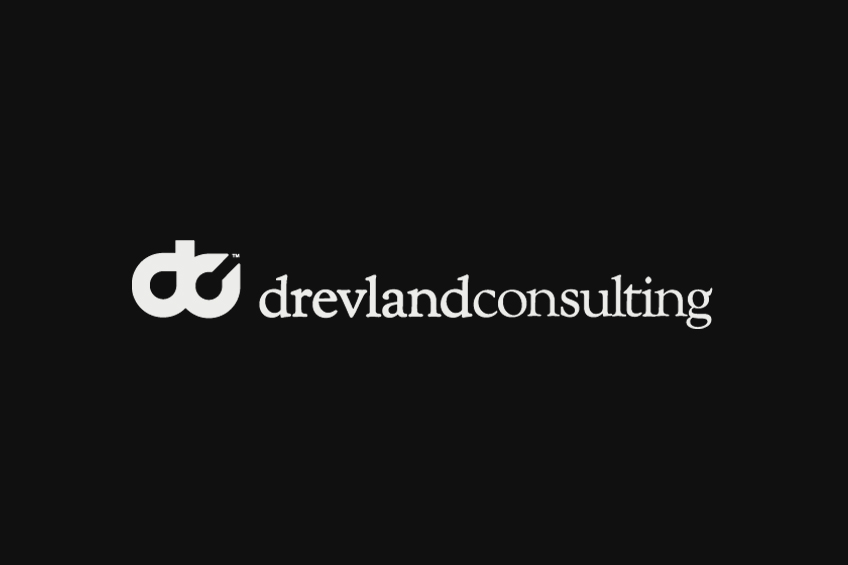 Drevland consulting logo design reversed