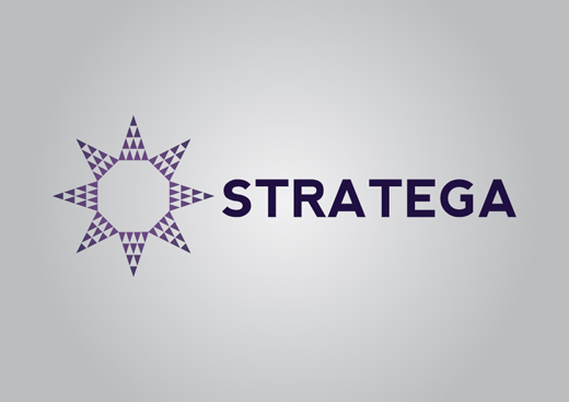 Stratega logo design process fd0000
