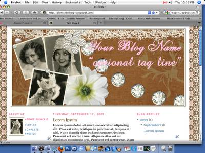 Vintage ladies blogger design