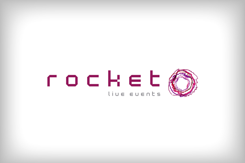 Rocket live events logo design
