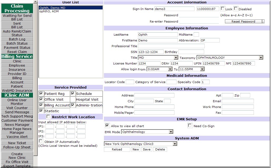 Eclinic adm