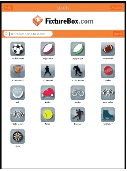 Fixture体育赛事应用软件